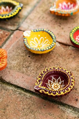 Incensario terracota Diwali