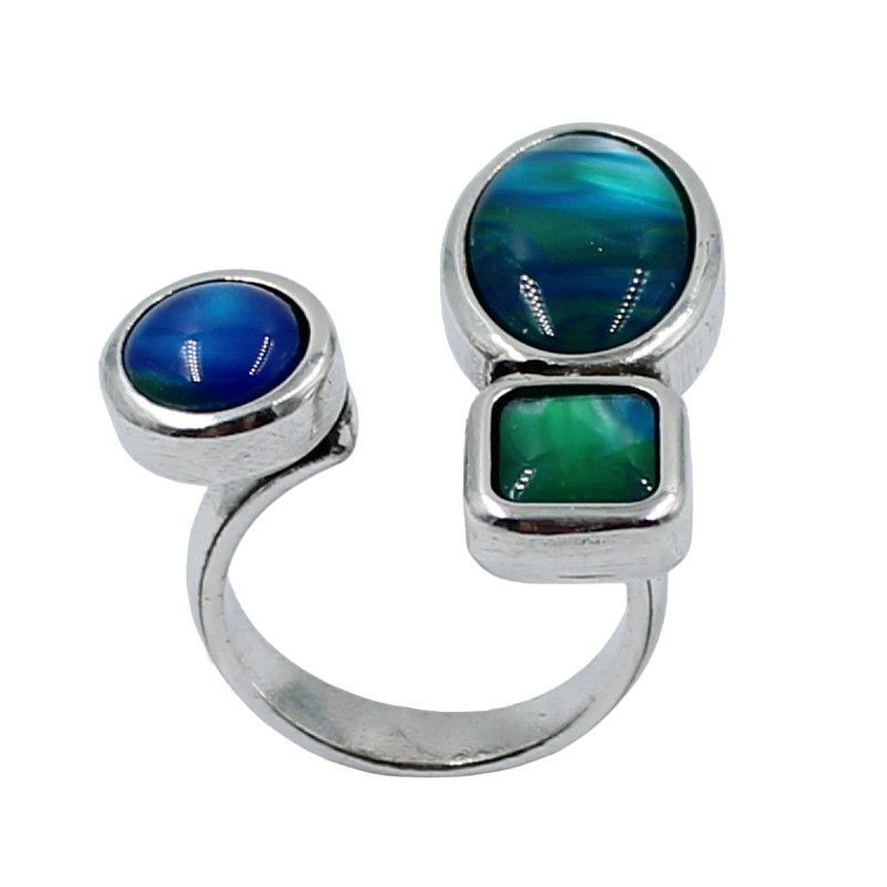 Anillo abierto cristal