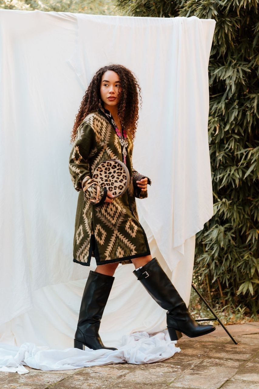 Kimono Shawli Nuk Midi Verde