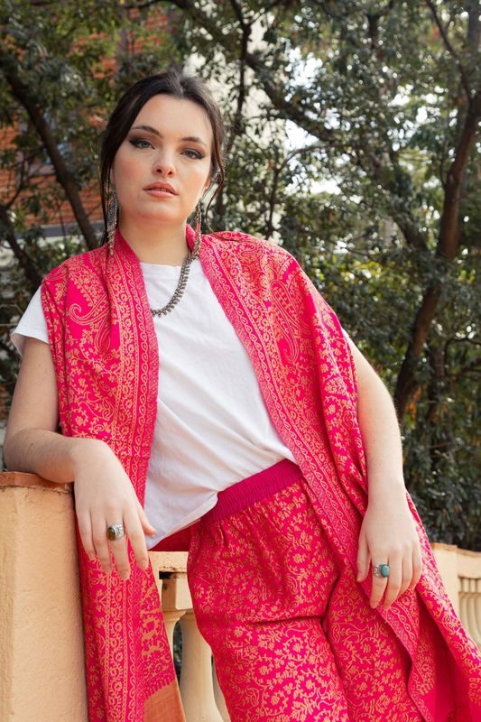 Chaleco Assam fucsia