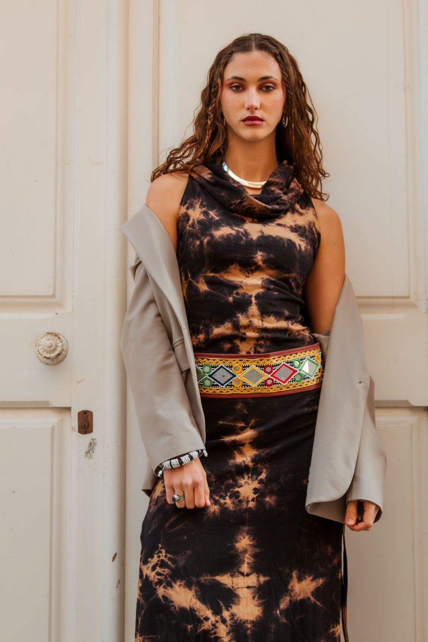Vestido Visha neck Tie-dye