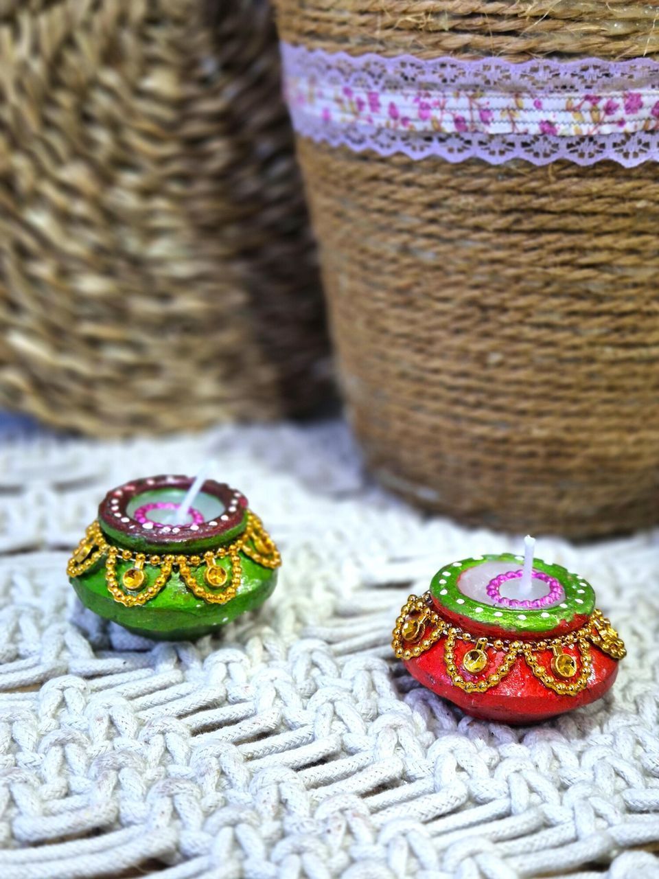 Vela artesana terracota Dharavi