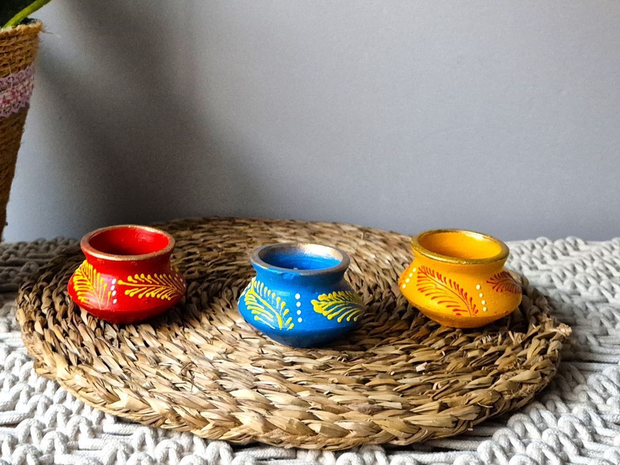 Vela artesana terracota hoja