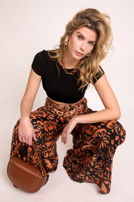 Pantalón Estampado Bordado