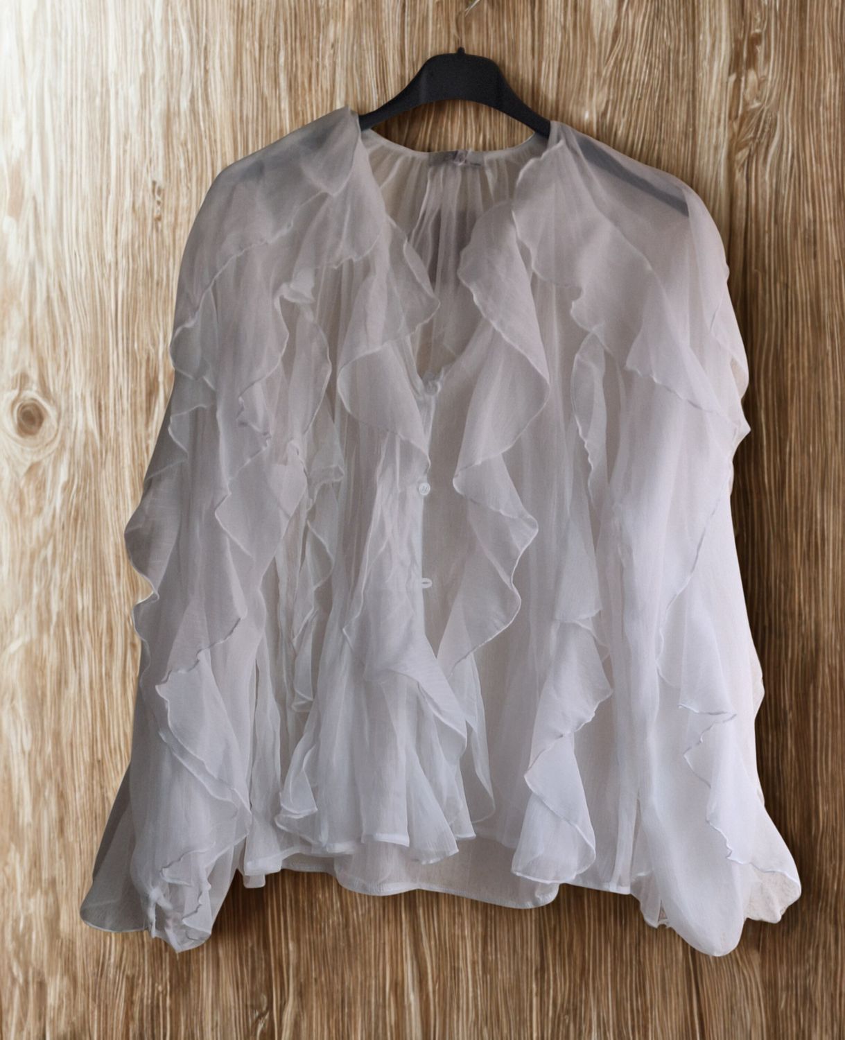 Camisa Boho Volantes blanca