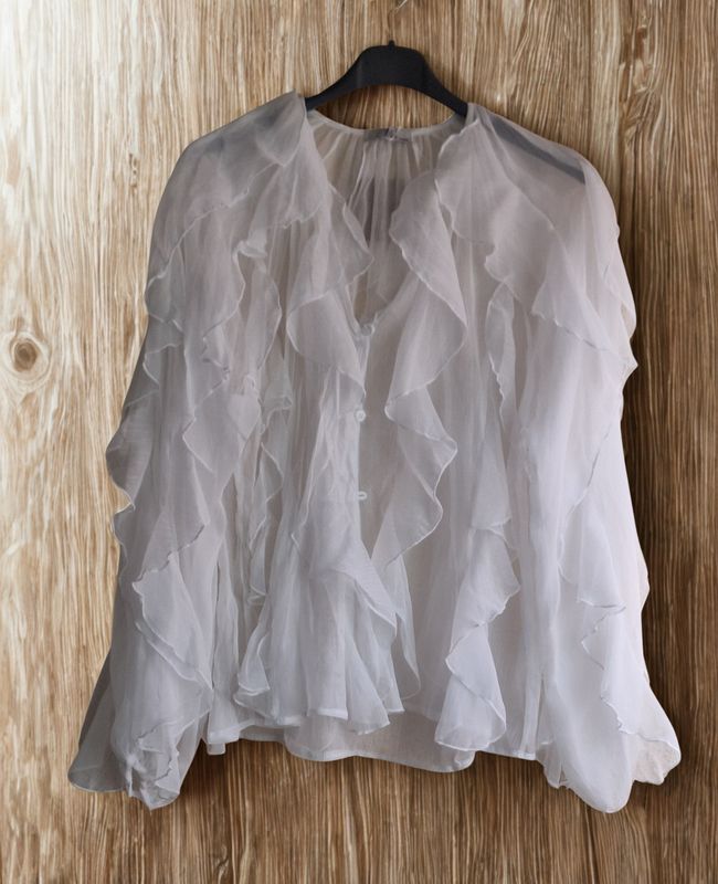 Camisa Boho Volantes blanca