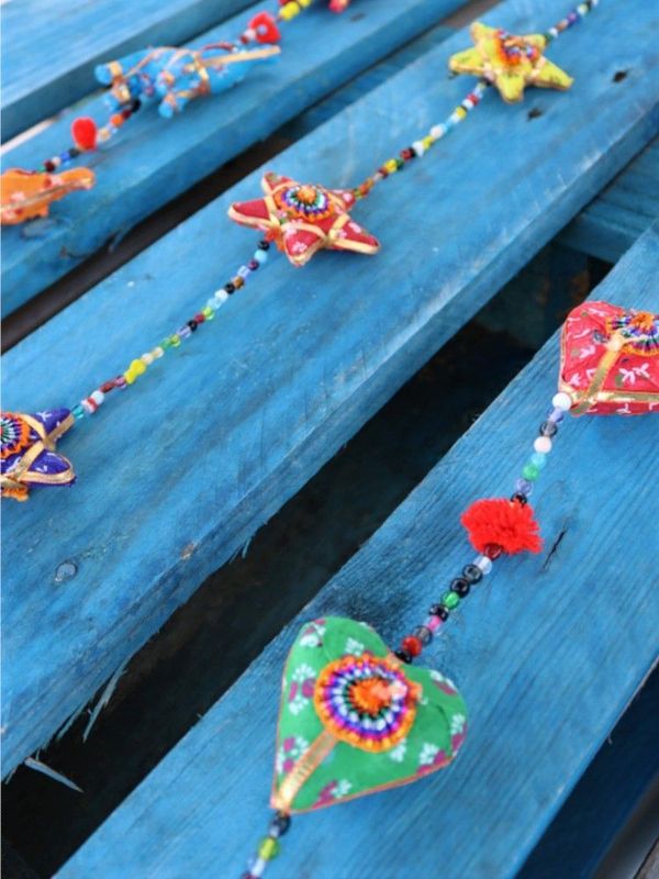 Colgador estrella de tela