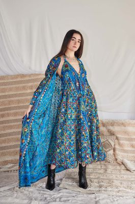 Kimono Pratti largo verde agua