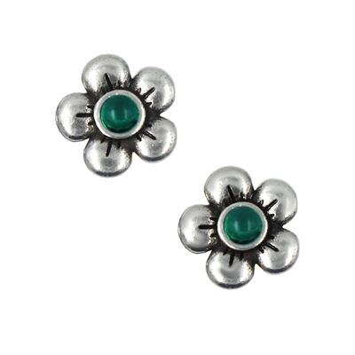 Pendientes Flor con cristal