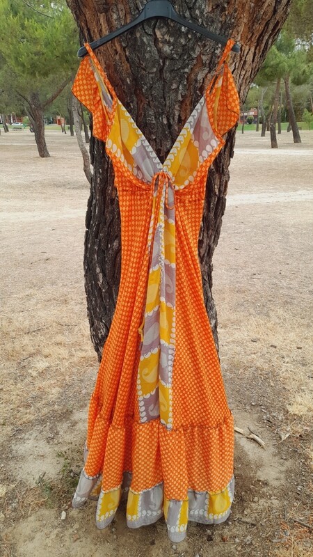 Vestido Palvo Saree Naranja Vestido Palvo Saree Naranja