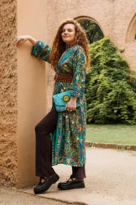 Kimono Pratti largo negro Kimono Pratti largo negro