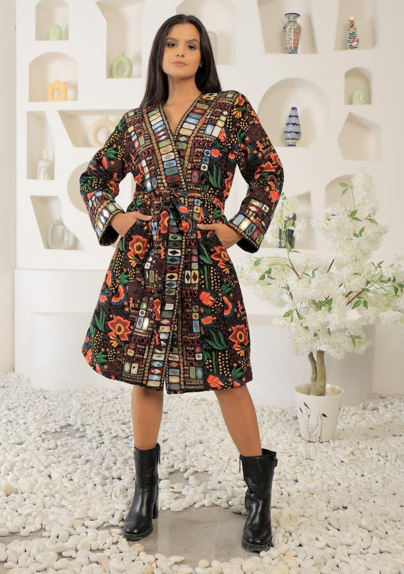 Abrigo Kimono Boho espejos Abrigo Kimono Boho espejos