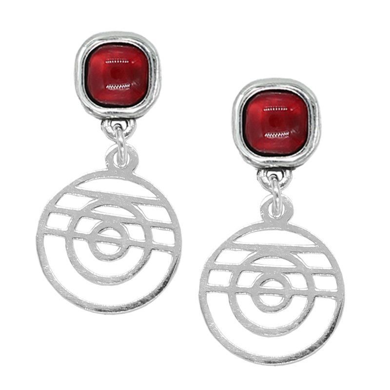 Pendientes redondos cristal