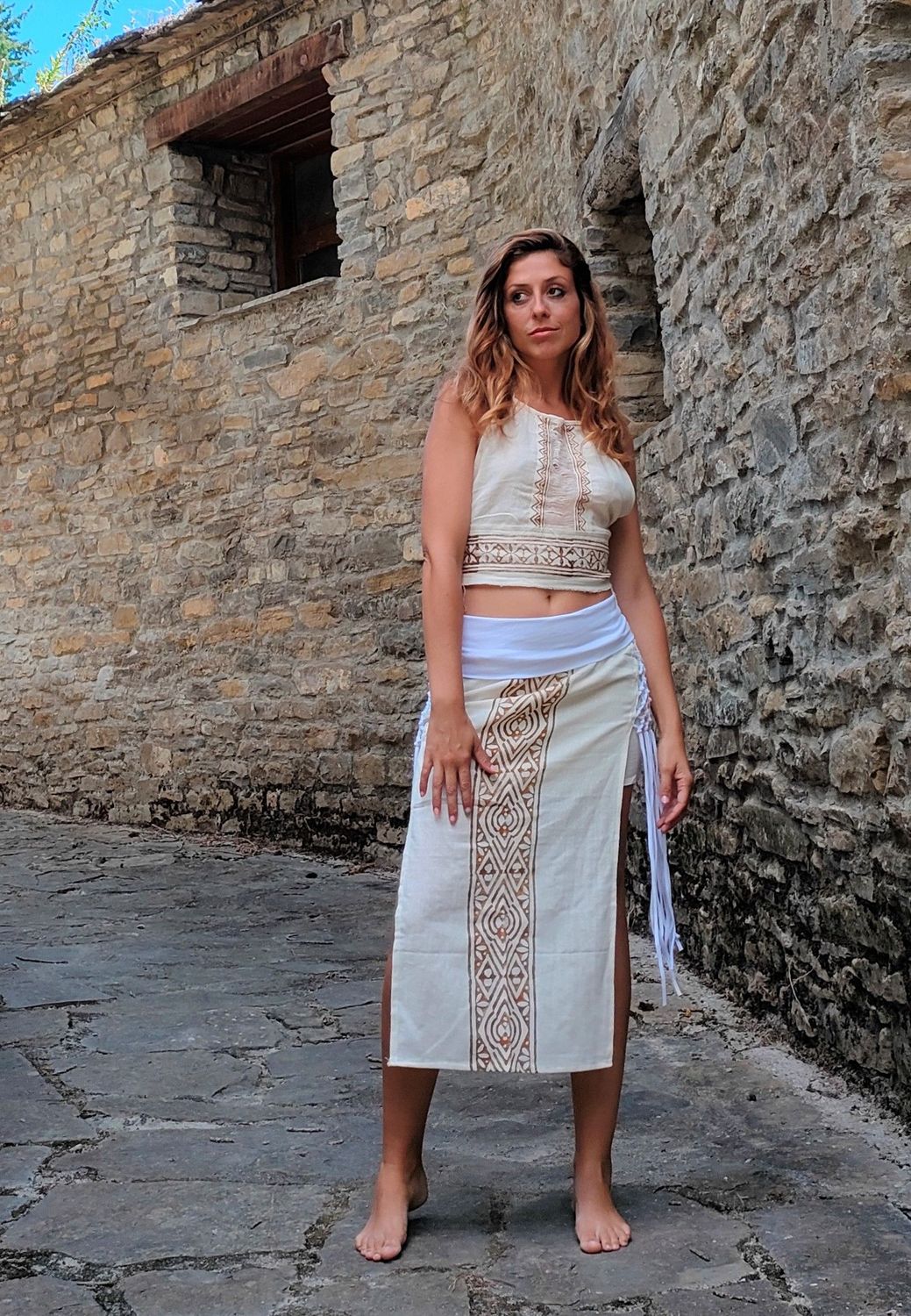 Falda Visha Trenz Blanca Falda Visha Trenz Blanca