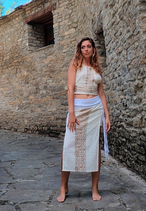 Falda Visha Trenz Blanca Falda Visha Trenz Blanca