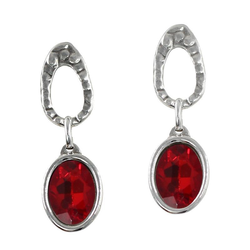 Pendientes con piedras facetadas