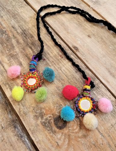 Abalorio doble con espejo Abalorio doble con espejo