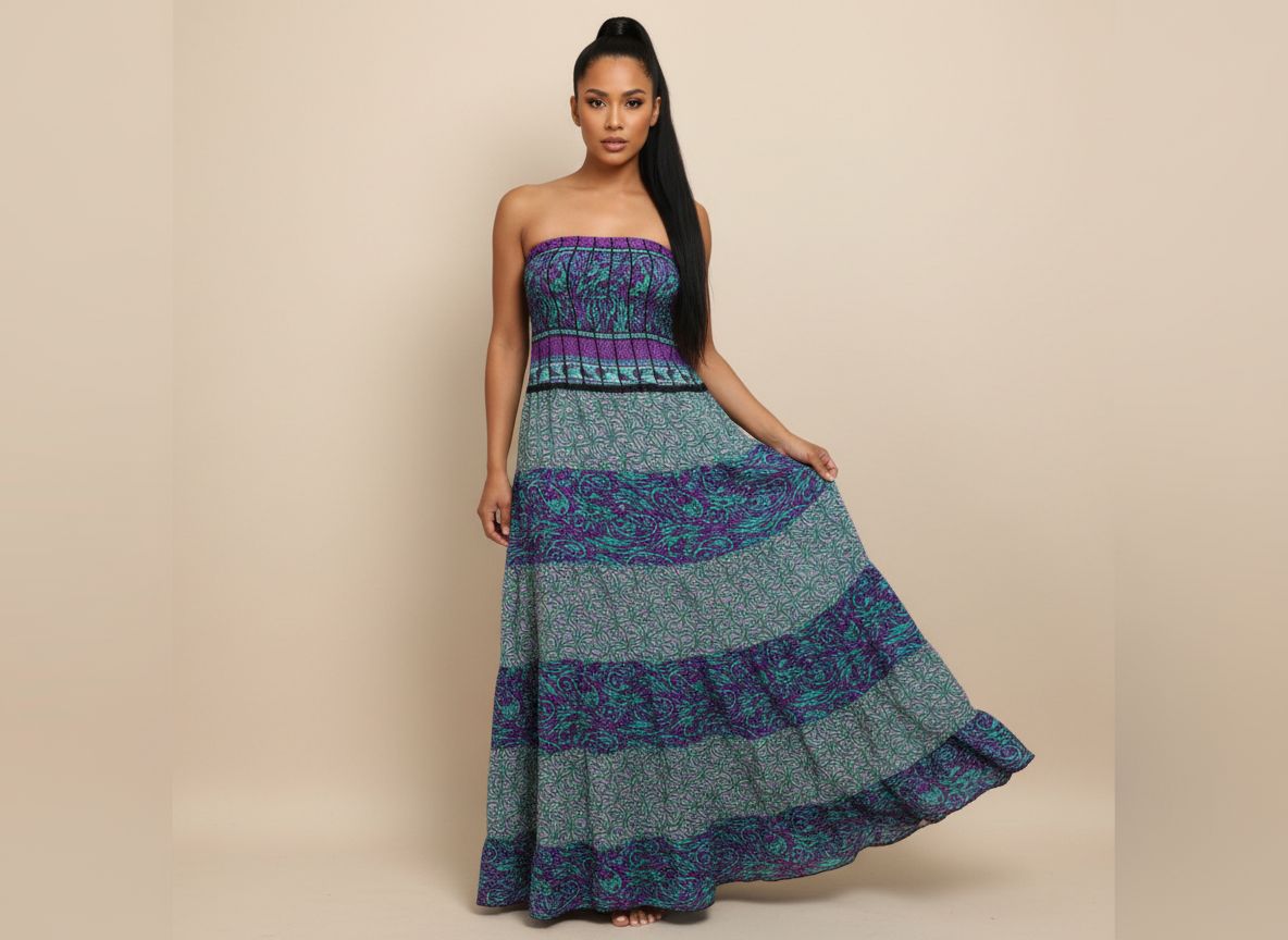 Vestido India Azul