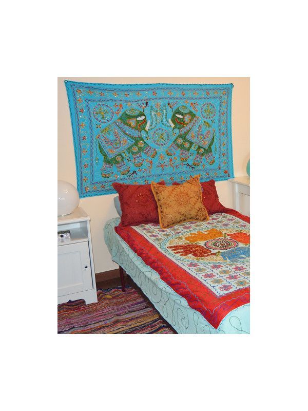 Cubrecama con elefantes doble 200x260 cm