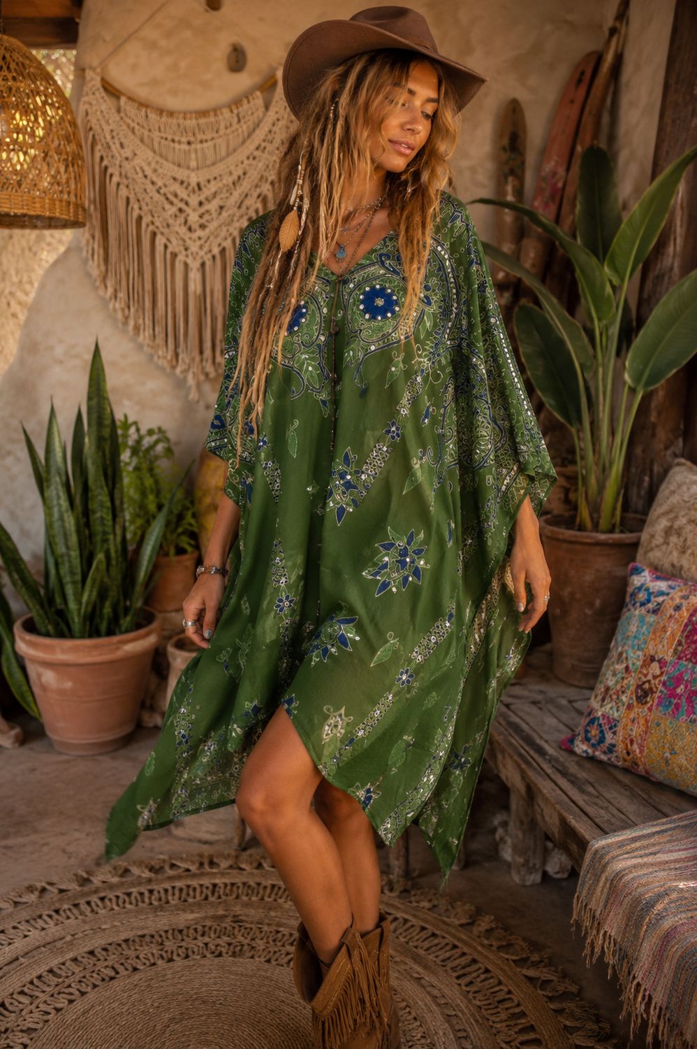 Multiposición Kaftan Sittara Verde