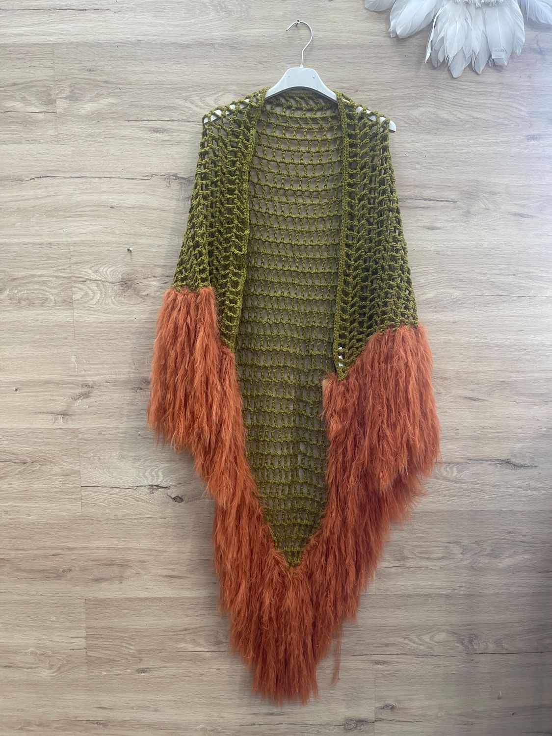Chal crochet Pepinillo Teja