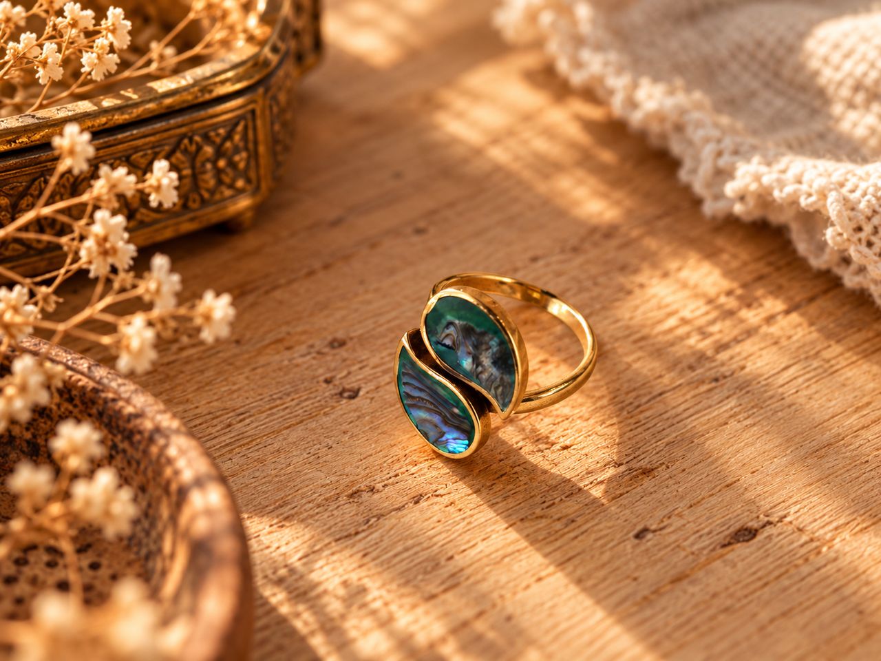 Anillo Goutte Nácar dorado Anillo Goutte Nácar dorado