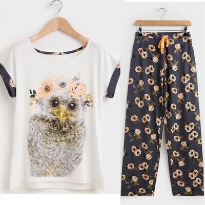 Flower Owl PJs