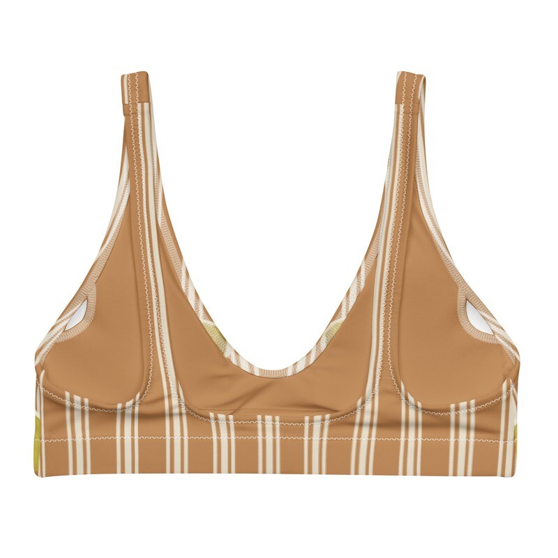 Coquillages et crustacés | Recycled padded bikini top, beige