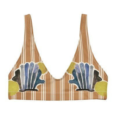 Coquillages et crustacés | Recycled padded bikini top, beige