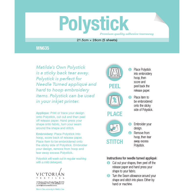 Poly Stick 5 sheets $11