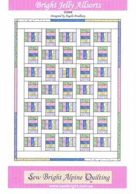 49079 Bright Jelly Allsorts Quilt Pattern $15