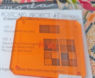 Postcard Project Scrappy Squares $7