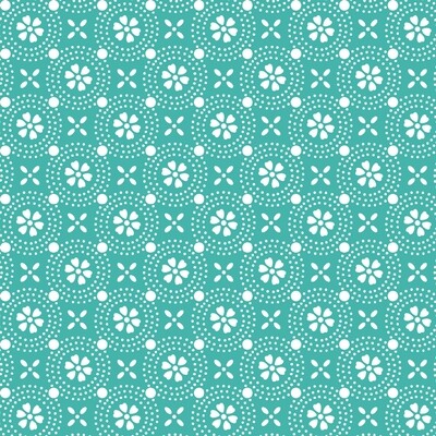 14616 Kimberbell Basics Clover Circle Turquoise $30 per mt