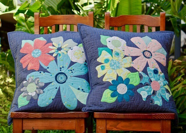 Fleurs Cushions pattern & template set Fleurs Cushions pattern & template set