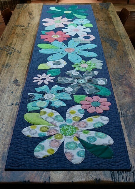 Fleurs Table Runner pattern and template set Fleurs Table Runner pattern and template set