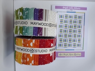 Bright Jelly Allsorts quilt pattern and Kimberbell Basics strip set