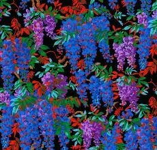 15484 Kaffe Collective Wisteria Black $30 per mt