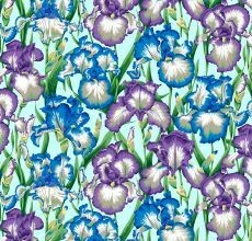 15487 Kaffe Collective Bearded Iris Cool $30 per mt