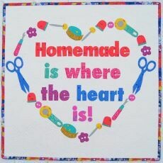 Homemade is where Mini Quilt Pattern $18