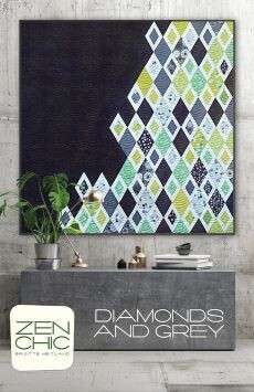 47402 Diamonds &amp; Grey quilt Pattern $22