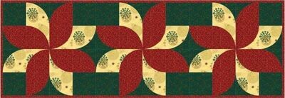 FPQFP Fun Poinsettia Table Runner free pattern download