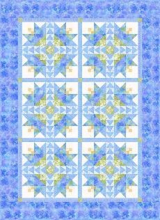 95499 Periwinkle Dreams Quilt fabric kit $375