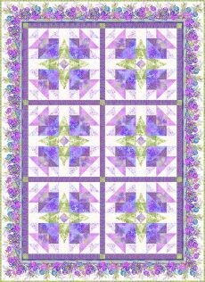 95500 Purple Petals quilt fabric kit $355.50