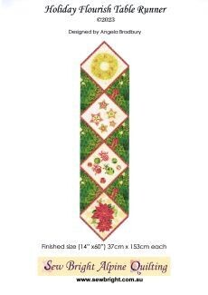 49093 Holiday Flourish Table runner Pattern $15