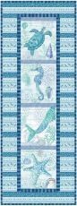 49091 Handy pockets banner pattern salt and sea $15