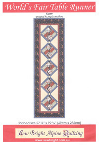 49058 Worlds Fair Table Runner Pattern $15
