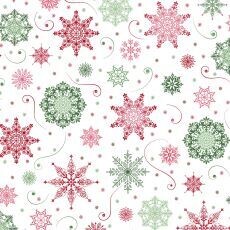 14912 Christmas Night Snowflakes White $32 per mt