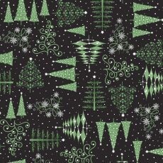 14909 Christmas Night Trees Black $32 per mt