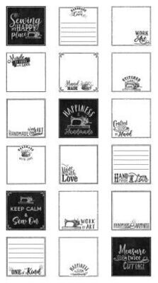 14754 Sewing is my Happy Places Labels $18 per panel