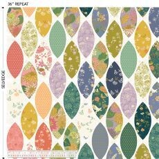 15673 In the Garden Petal Cheater Organic $36 panel
